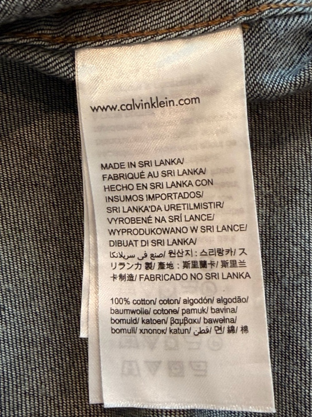 Calvin Klein Dark Denim Western Snap Front Shirt - Picture 9 of 9